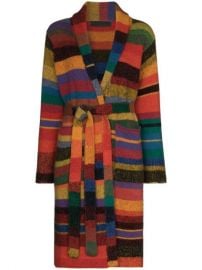 The Elder Statesman Striped Belted Cardigan - at Farfetch