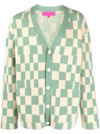 The Elder Statesman checkerboard-print Knit Cardigan - at Farfetch