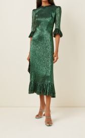 The Falconetti Metallic Chiffon Midi Dress By The Vampirex27s Wife at Moda Operandi