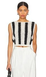 The Femm Millie Top In Black White Stripe at Revolve