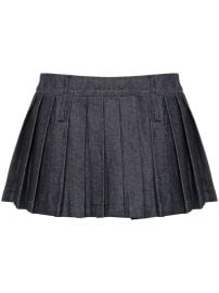 The Frankie Shop Blake Pleated Miniskirt Blue at Farfetch