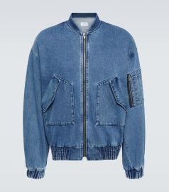 The Frankie Shop Cade Denim Bomber Jacket at Mytheresa