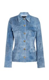 The Gage Tailored Velvet Denim Jacket By Brandon Maxwell at Moda Operandi