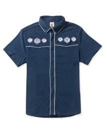 The Gaucho Terry Cloth Shirt - Vintage Navy  at Dandy Del Mar