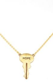 The Giving Keys 18-Inch Brass Key Pendant Necklace at Nordstrom