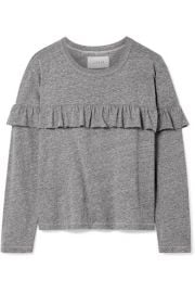 The Great   The Ruffle stretch-jersey top at Net A Porter