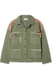 The Great   The Sergeant embroidered cotton-canvas jacket at Net A Porter