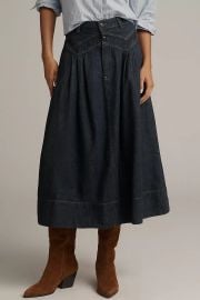 The Great Field Denim Midi Skirt at Anthropologie