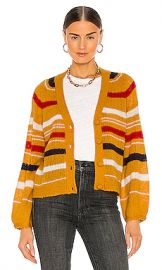 The Great Sailing Cardigan in Golden Yellow Stripe from Revolve com at Revolve