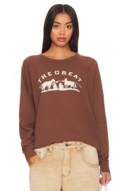 The Great The College Gaucho Sweatshirt in Hickory at Revolve