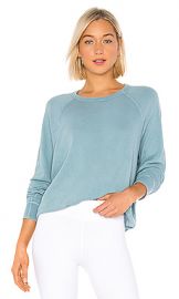 The Great The College Sweatshirt in Turquoise from Revolve com at Revolve