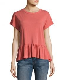 The Great The Ruffle Tee  Pink at Neiman Marcus