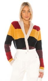 The Great The Stripe Lodge Cardigan in Sunbeam Multi from Revolve com at Revolve