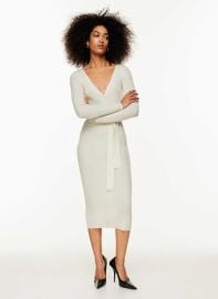 The Group by Babaton at Aritzia Henley sweater dress at Aritzia