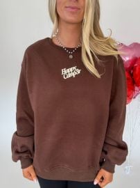 The Happy Camp3r Ill Always Love You Crewneck Sweatshirt In Espresso ShopSimon at Shop Simon