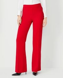 The High Rise Side Zip Flare Trouser in Fluid Crepe at Ann Taylor