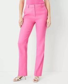 The High Rise Slim Straight Pant in Linen Blend at Ann Taylor