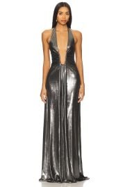 The Jennifer Foil Jersey Dress at Revolve