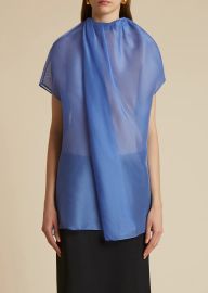 The Kass Top in Blue Iris KHAITE at Khaite