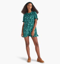 The Katherine Nap Dress - Emerald Botanical Poplin Hill House Home at Hill House