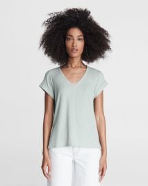 The Knit Rib V-Neck Tee at Rag and Bone