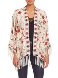 The Kooples - Hippy Flower Print Silk Kimono at Saks Off 5th