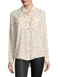 The Kooples - Matte Crepe Heart Print Shirt at Saks Fifth Avenue