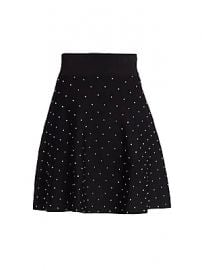 The Kooples - Studded Knit A-Line Skirt at Saks Fifth Avenue