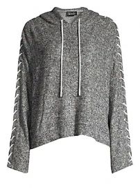 The Kooples - Sweet Fleece Lace-Up Hoodie at Saks Fifth Avenue