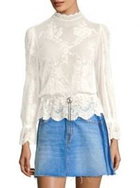 The Kooples - Western Jewel Lace Top at Saks Fifth Avenue