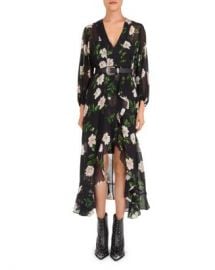 The Kooples Allure Ruffled Floral Midi Dress Women - Bloomingdale s at Bloomingdales