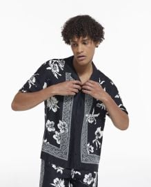 The Kooples Black and White Printed Shirt at The Kooples