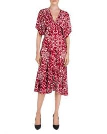 The Kooples Botanical-Print Midi Dress Women - Bloomingdale s at Bloomingdales