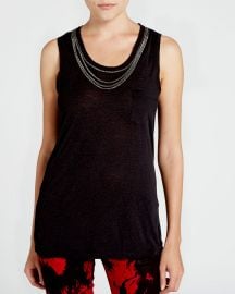 The Kooples Chain-Link Neck Tank at Bloomingdales