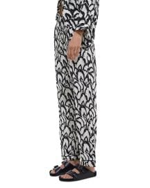 The Kooples Feathers Printed Silk Pants Bloomingdales at Bloomingdales