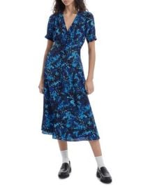 The Kooples Firework Printed Silk Midi Dress   Bloomingdales at Bloomingdales