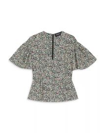 The Kooples Floral Flowing Frilly Peplum Top   Bloomingdales at Bloomingdales