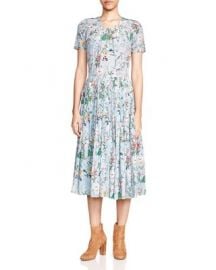 The Kooples Folkloric Print Silk Dress at Bloomingdales