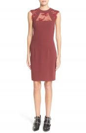 The Kooples Lace   Crepe Sheath Dress at Nordstrom