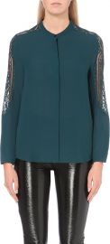 The Kooples Lace Detail Chiffon Shirt at Selfridges