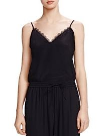 The Kooples Lace-Trimmed Silk Camisole at Bloomingdales