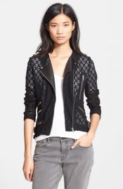 The Kooples Lace and Leather Jacket at Nordstrom