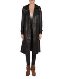 The Kooples Leather Trench Coat Women - Bloomingdale s at Bloomingdales