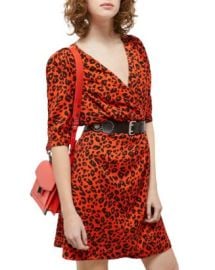 The Kooples Leopard Print Faux Wrap Dress Bloomingdales at Bloomingdales