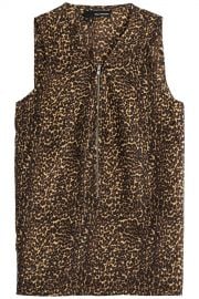 The Kooples Leopard Print Silk Top at Stylebop