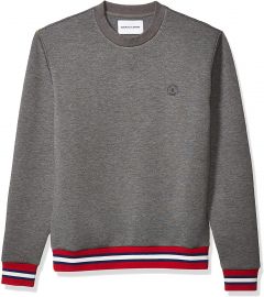 The Kooples Men s Men s Neoprene Sweatshirt with Contrasting Ribbed Detail at Amazon