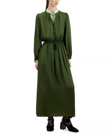 The Kooples Plain Color Long Sleeve Maxi Dress Bloomingdales at Bloomingdales