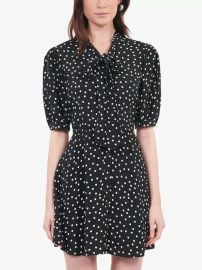 The Kooples Polka dot Print Neck tie Woven Dress at Selfridges