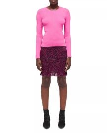 The Kooples Ribbed Knit Top Bloomingdales at Bloomingdales