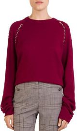 The Kooples Ring-Trim Crewneck Sweater at Bloomingdales